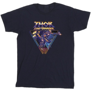 Abbigliamento Bambino T-shirt maniche corte Marvel Thor Love And Thunder Logo Triangle Blu