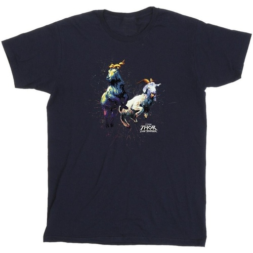 Abbigliamento Bambino T-shirt & Polo Marvel Thor Love And Thunder Toothgnasher Flames Blu