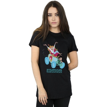 Abbigliamento Donna T-shirts a maniche lunghe Disney Wreck It Ralph Cinderella And Vanellope Nero