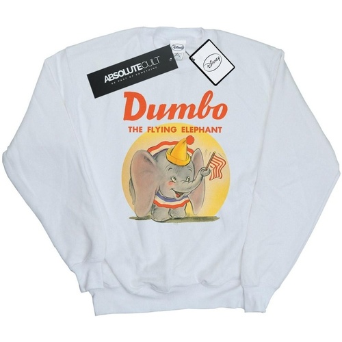 Abbigliamento Donna Felpe Disney Dumbo Flying Elephant Bianco