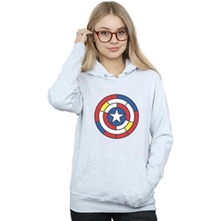 Abbigliamento Donna Felpe Marvel Captain America Stained Glass Shield Grigio