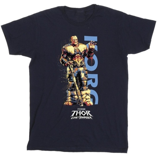 Abbigliamento Bambino T-shirt & Polo Marvel Thor Love And Thunder Korg Wave Blu