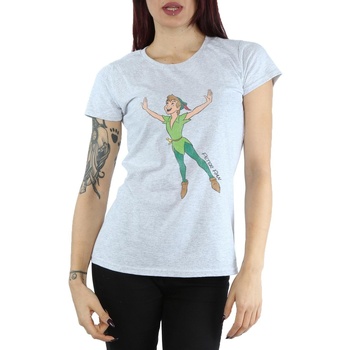 Abbigliamento Donna T-shirts a maniche lunghe Disney Classic Flying Peter Pan Grigio