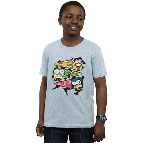 Abbigliamento Bambino T-shirt maniche corte Dc Comics Teen Titans Go Pizza Slice Grigio