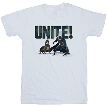 Abbigliamento Bambina T-shirts a maniche lunghe Dc Comics DC League Of Super-Pets Unite Pair Bianco