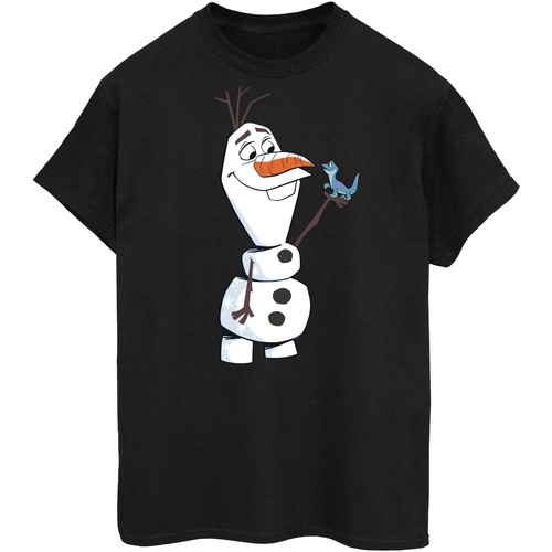 Abbigliamento Donna T-shirts a maniche lunghe Disney Frozen 2 Olaf And Salamander Nero