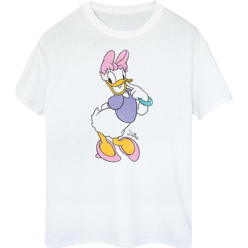 Abbigliamento Donna T-shirts a maniche lunghe Disney Classic Daisy Duck Bianco