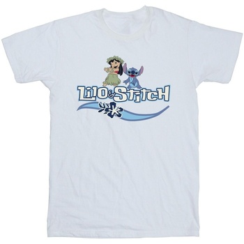 Abbigliamento Bambina T-shirts a maniche lunghe Disney Lilo And Stitch Characters Bianco