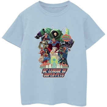 Abbigliamento Bambino T-shirt maniche corte Dc Comics DC League Of Super-Pets Super Powered Pack Blu