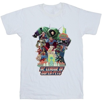 Abbigliamento Bambino T-shirt maniche corte Dc Comics DC League Of Super-Pets Super Powered Pack Bianco