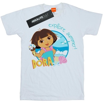 Abbigliamento Bambina T-shirts a maniche lunghe Dora The Explorer Explore Summer! Bianco