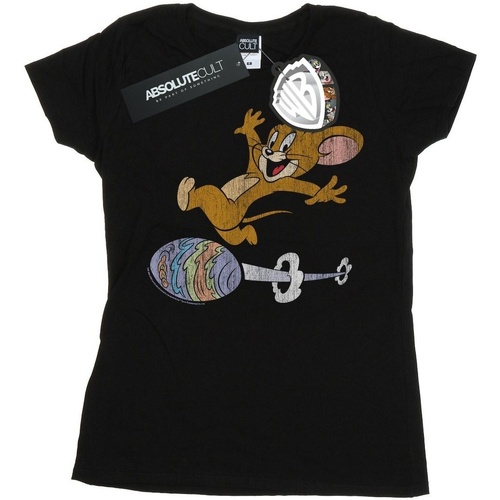 Abbigliamento Donna T-shirts a maniche lunghe Dessins Animés Egg Run Nero