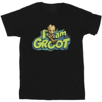Abbigliamento Bambino T-shirt maniche corte Marvel Guardians Of The Galaxy I Am Groot Jumping Nero