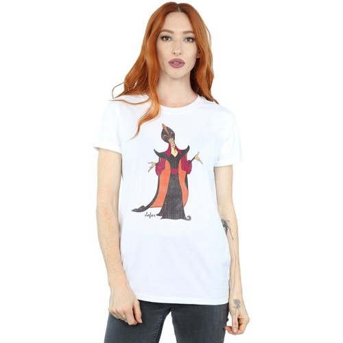 Abbigliamento Donna T-shirts a maniche lunghe Disney Aladdin Classic Jafar Bianco