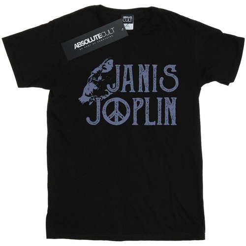 Abbigliamento Bambina T-shirts a maniche lunghe Janis Joplin Type Logo Nero