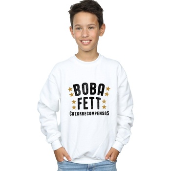 Abbigliamento Bambino Felpe Disney Boba Fett Legends Tribute Bianco
