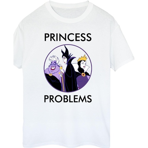 Abbigliamento Donna T-shirts a maniche lunghe Disney Villains Princess Headaches Bianco