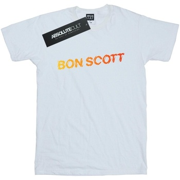 Abbigliamento Bambina T-shirts a maniche lunghe Bon Scott Shattered Logo Bianco