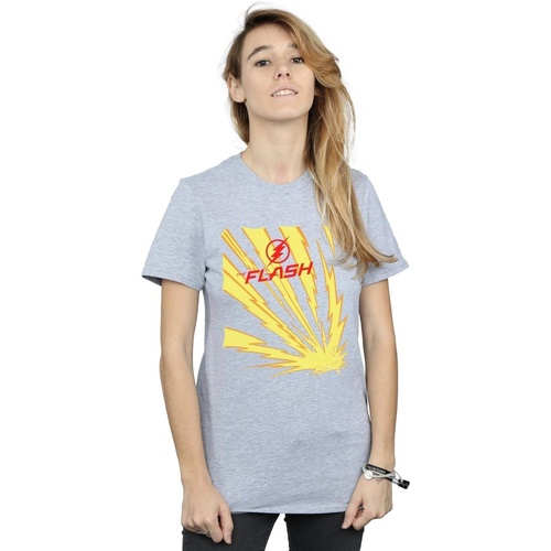Abbigliamento Donna T-shirts a maniche lunghe Dc Comics The Flash Lightning Bolts Grigio