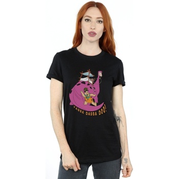 Abbigliamento Donna T-shirts a maniche lunghe The Flintstones Yabba Dabba Doo Nero