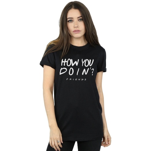 Abbigliamento Donna T-shirts a maniche lunghe Friends How You Doin? Nero
