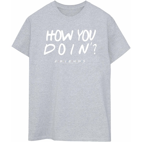 Abbigliamento Donna T-shirts a maniche lunghe Friends How You Doin? Grigio