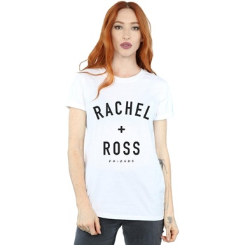 Abbigliamento Donna T-shirts a maniche lunghe Friends Rachel And Ross Text Bianco
