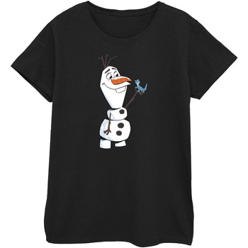 Abbigliamento Donna T-shirts a maniche lunghe Disney Frozen 2 Olaf And Salamander Nero