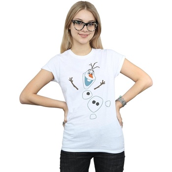 Abbigliamento Donna T-shirts a maniche lunghe Disney Frozen Olaf Deconstructed Bianco