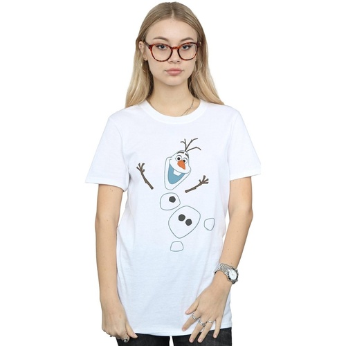 Abbigliamento Donna T-shirts a maniche lunghe Disney Frozen Olaf Deconstructed Bianco