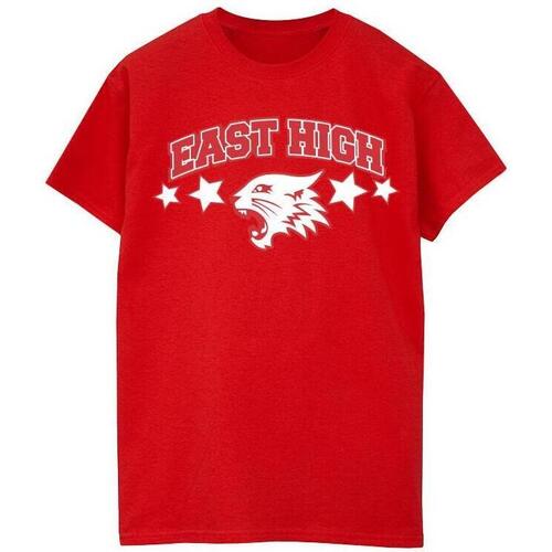 Abbigliamento Donna T-shirts a maniche lunghe Disney High School Musical The Musical Wildcat Stars Rosso