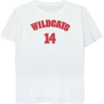 Abbigliamento Donna T-shirts a maniche lunghe Disney High School Musical The Musical Wildcats 14 Bianco