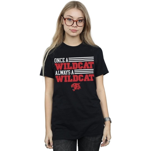 Abbigliamento Donna T-shirts a maniche lunghe Disney High School Musical The Musical Once A Wildcat Nero