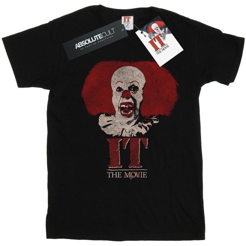 Abbigliamento Uomo T-shirts a maniche lunghe It (1990) Pennywise Clown Logo Nero
