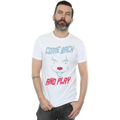 Abbigliamento Uomo T-shirts a maniche lunghe It Chapter 2 Come Back And Play Bianco