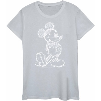Abbigliamento Donna T-shirts a maniche lunghe Disney Mickey Mouse Sketch Kick Grigio
