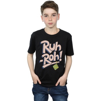 Abbigliamento Bambino T-shirt maniche corte Scooby Doo Ruh-Roh Dog Tag Nero