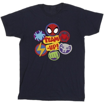 Abbigliamento Bambino T-shirt maniche corte Marvel Spidey And His Amazing Friends Team Up Blu