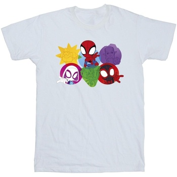 Abbigliamento Bambino T-shirt maniche corte Marvel Spidey And His Amazing Friends Faces Bianco