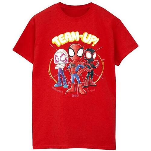 Abbigliamento Bambino T-shirt maniche corte Marvel Spidey And His Amazing Friends Sketch Rosso