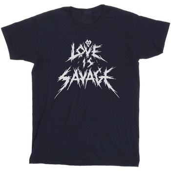 Abbigliamento Bambina T-shirts a maniche lunghe Disney Villains Love Is Savage Blu
