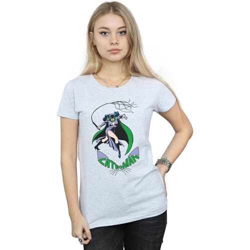 Abbigliamento Donna T-shirts a maniche lunghe Dc Comics Catwoman Whip Grigio