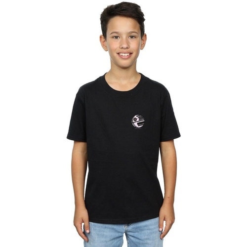 Abbigliamento Bambino T-shirt maniche corte Disney Death Star Chest Print Nero