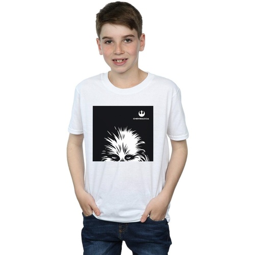 Abbigliamento Bambino T-shirt maniche corte Disney Chewbacca Look Bianco