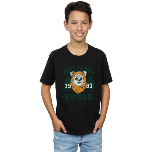 Abbigliamento Bambino T-shirt maniche corte Disney Endor Camp Nero