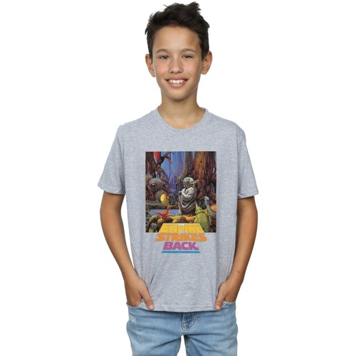 Abbigliamento Bambino T-shirt maniche corte Disney Yoda Poster Grigio