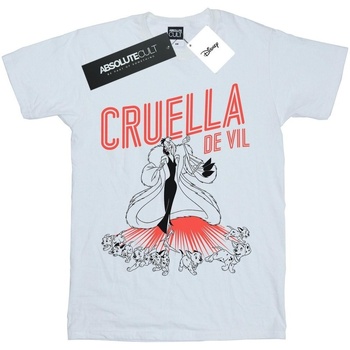 Abbigliamento Uomo T-shirts a maniche lunghe Disney Cruella De Vil Dalmatians Bianco