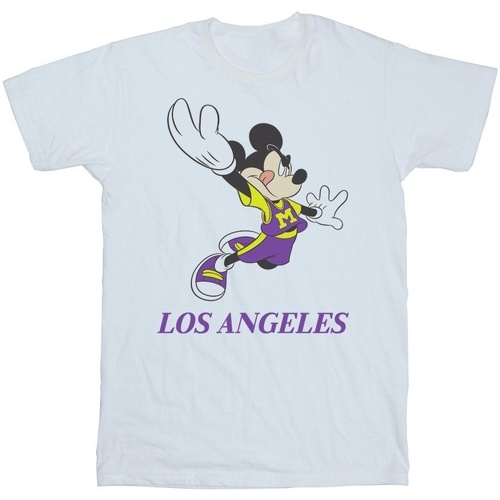 Abbigliamento Donna T-shirts a maniche lunghe Disney Mickey Mouse Los Angeles Bianco