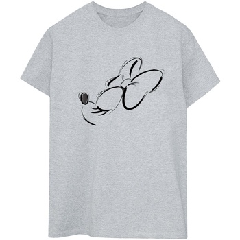 Abbigliamento Donna T-shirts a maniche lunghe Disney Minnie Mouse Nose Up Grigio