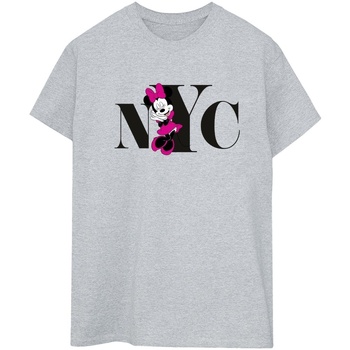 Abbigliamento Donna T-shirts a maniche lunghe Disney Minnie Mouse NYC Grigio